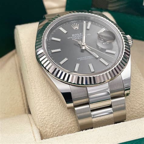 rolex datejust 41 slate dial|rolex datejust 41 smooth bezel.